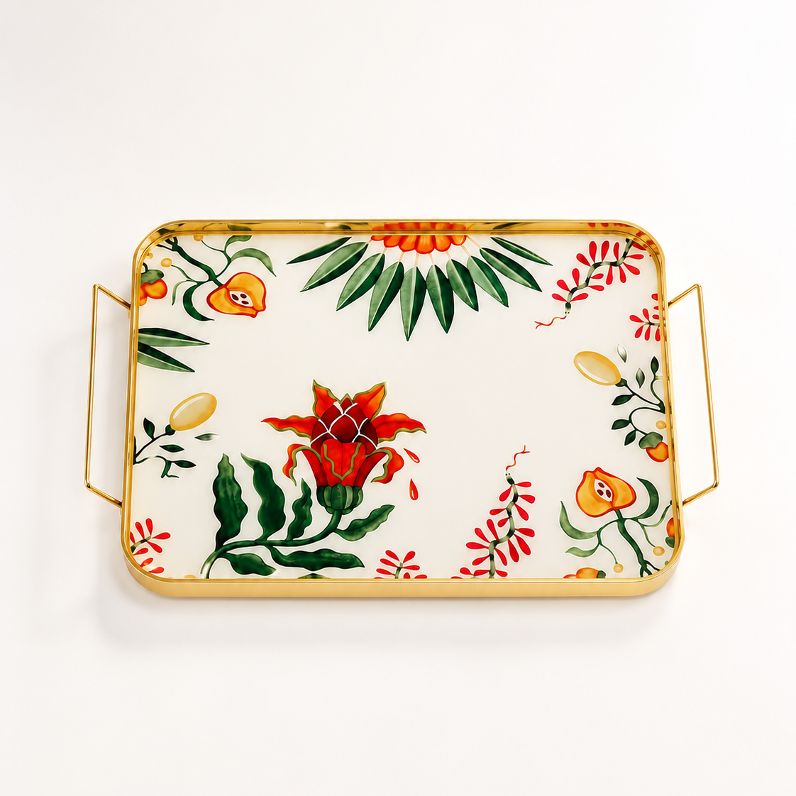 Plateau Rectangle - Fleur lotus