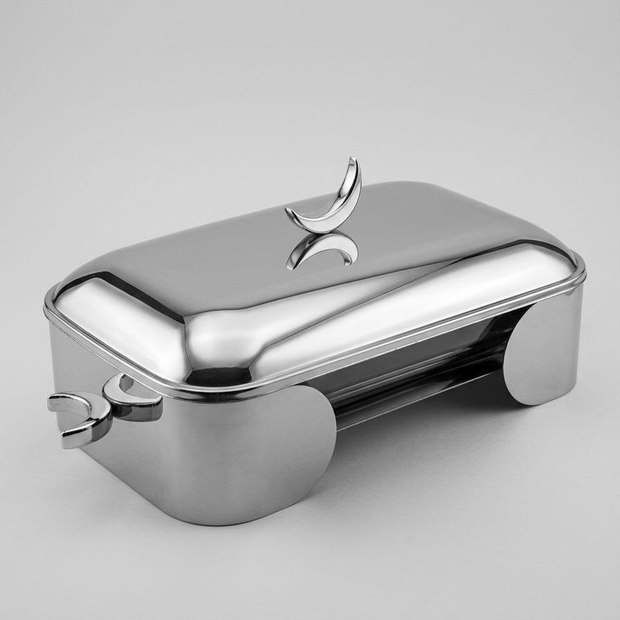 Plat à Gratin en Inox rectangulaire "Clair de Lune"