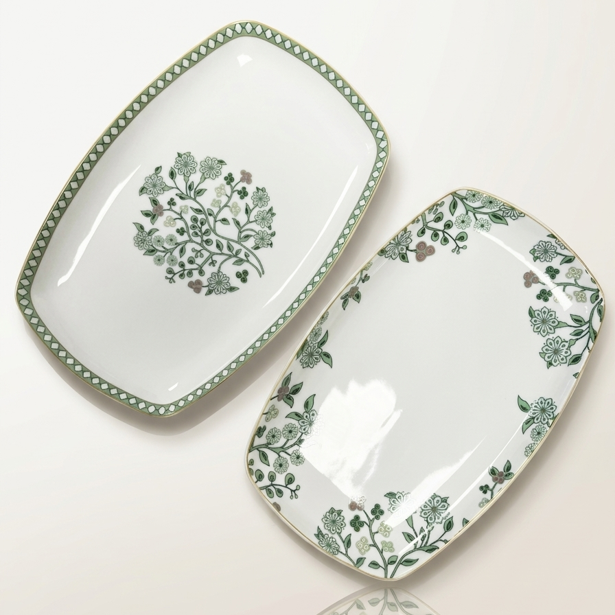 Ensemble 2 Plats Rectangulaires – Collection Printemps