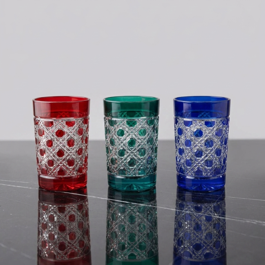 6 verres en cristal beldi