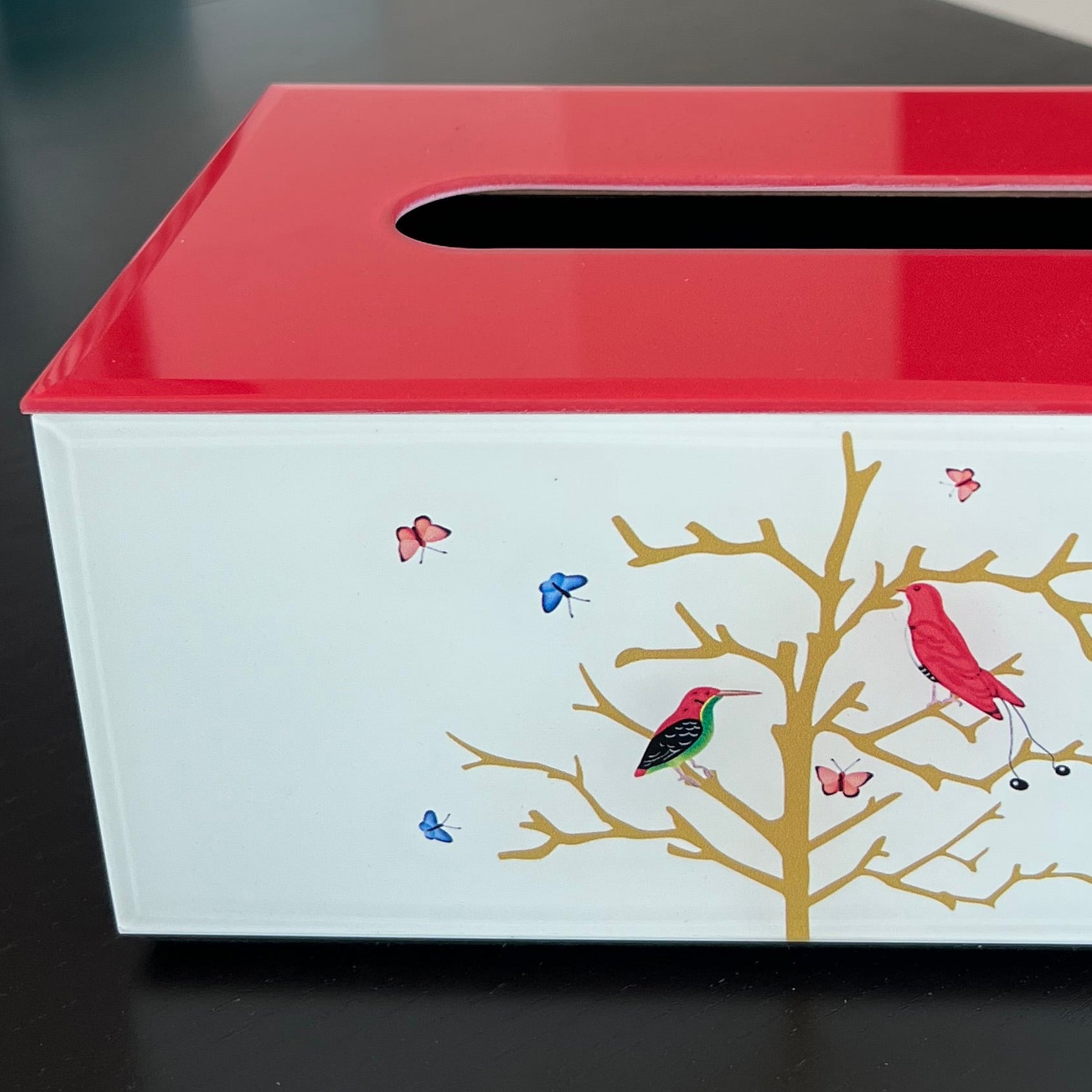 Boite mouchoirs - Oiseau rouge