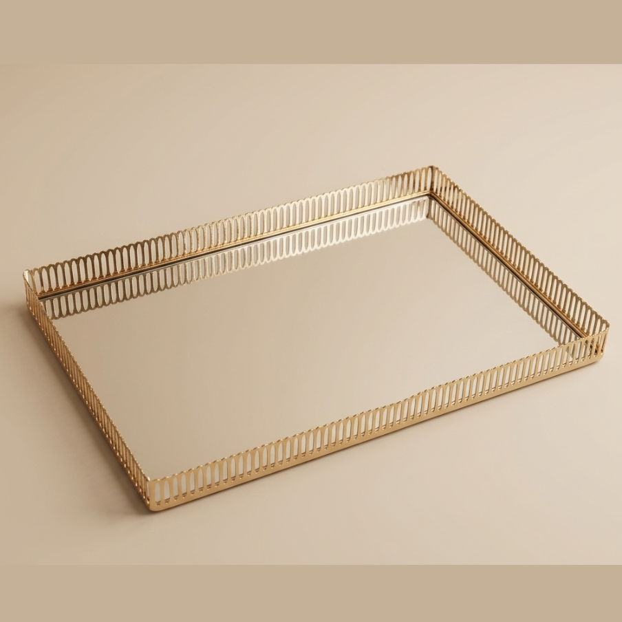Plateau rectangulaire Arcade dorée