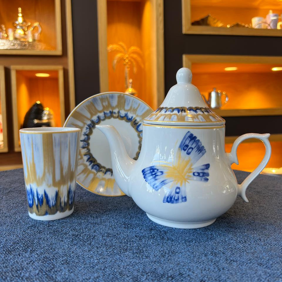 Ensemble Petit Déjeuner 13 Pièces – Blue Butterfly
