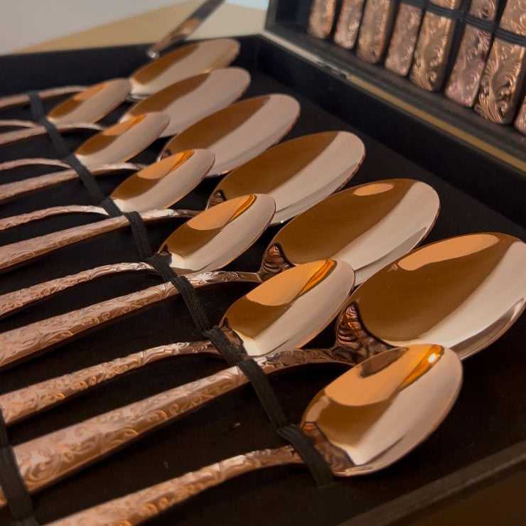 Ménagère 24 Pièces – Santamarta Bronze (Pour 6 Personnes)