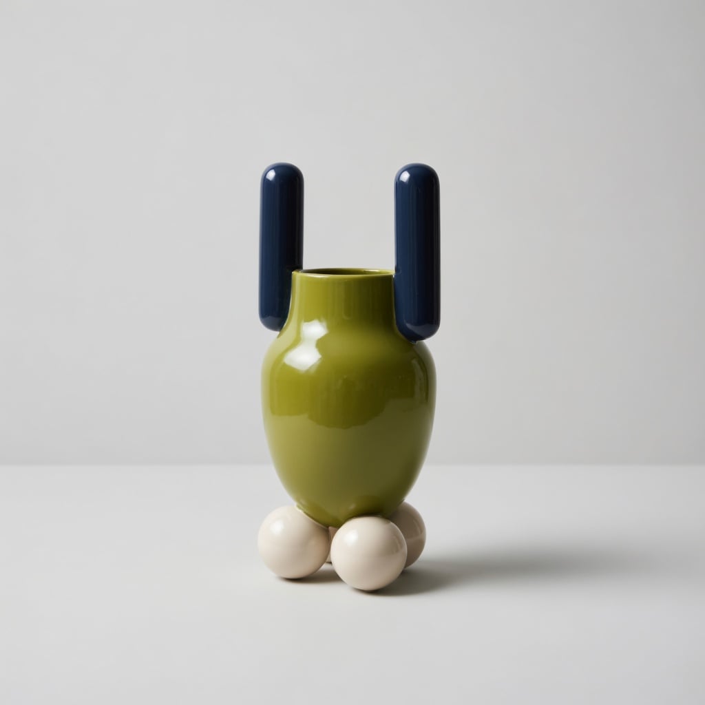 Vase Décoratif Vert Olive