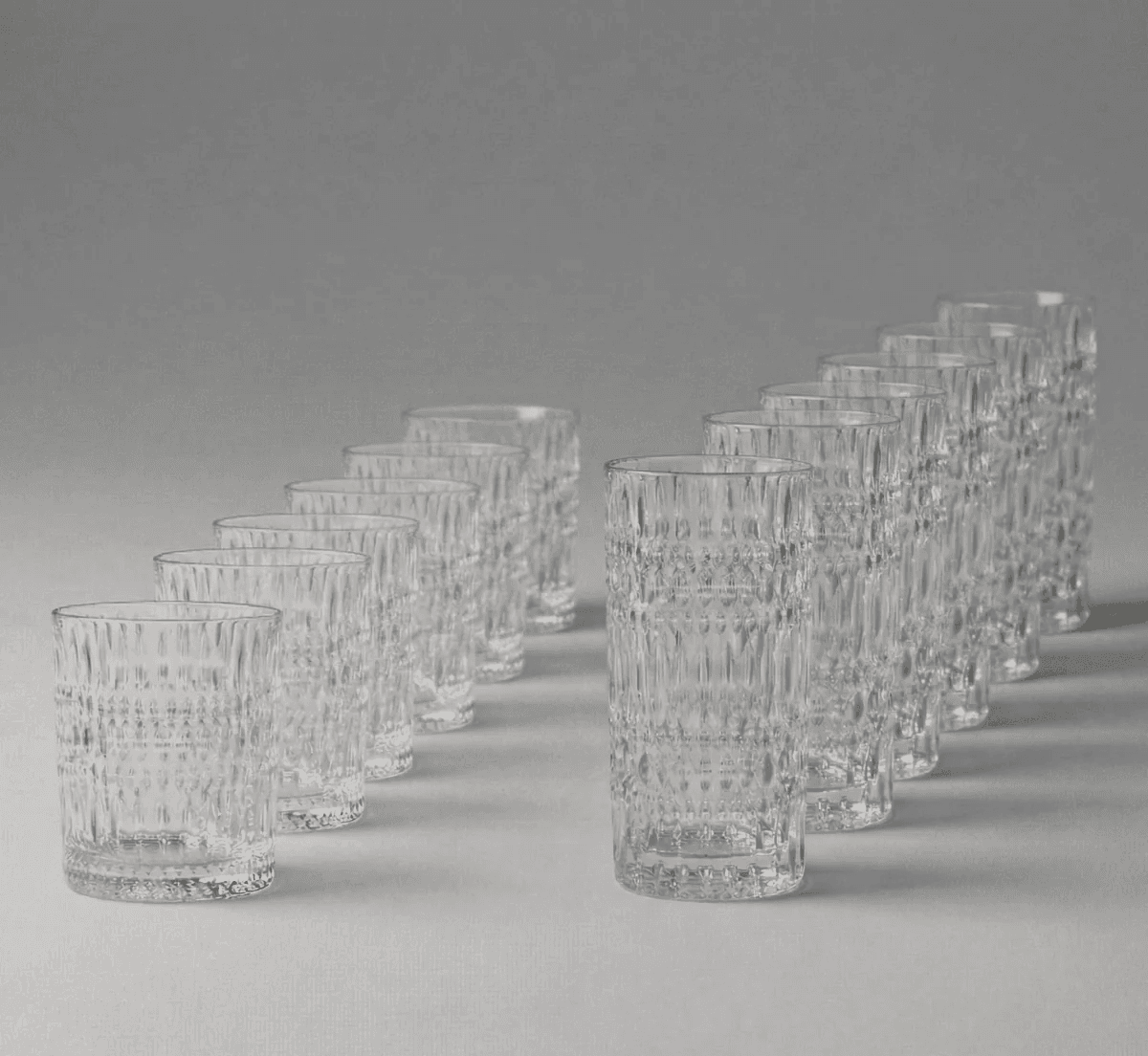 Ensemble De 12 Verres En Cristal Ethno