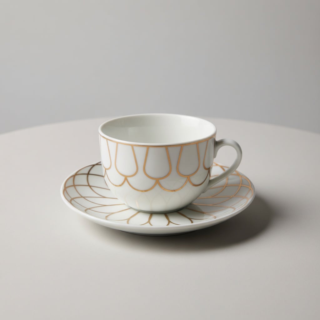 Ensemble De 6 Tasses Et 6 Sous-Tasses À Café Au Lait – Golden Deco