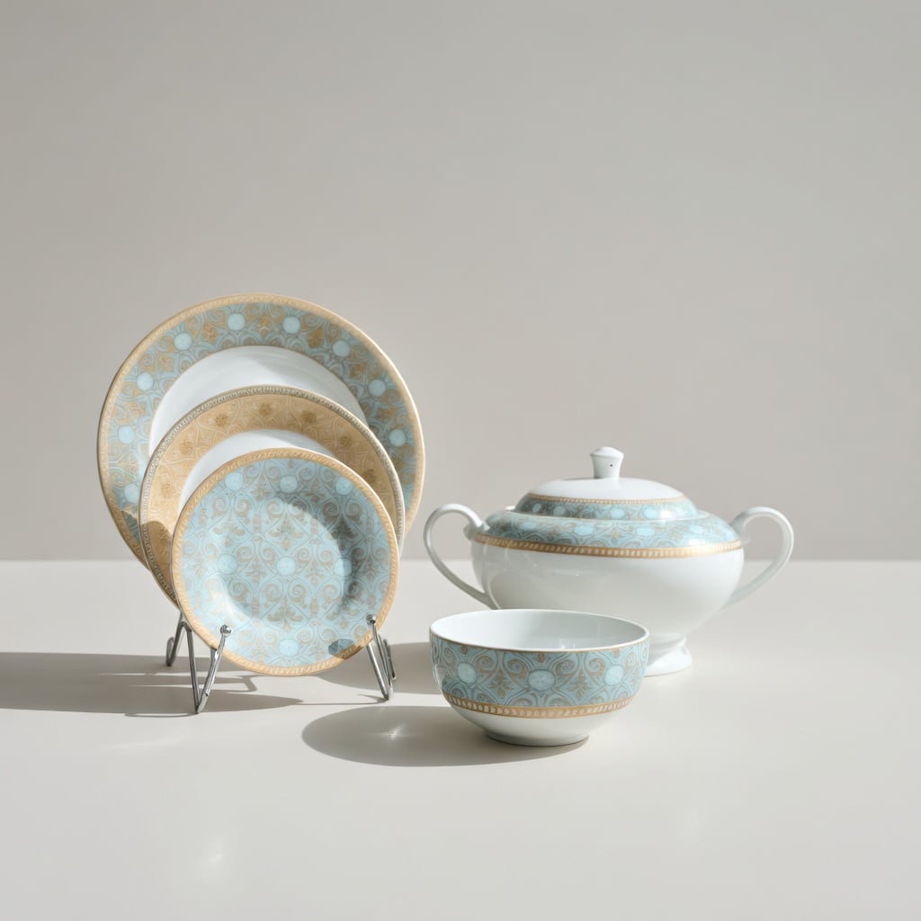 Service De Table 49 Pcs - Bohème Turquoise