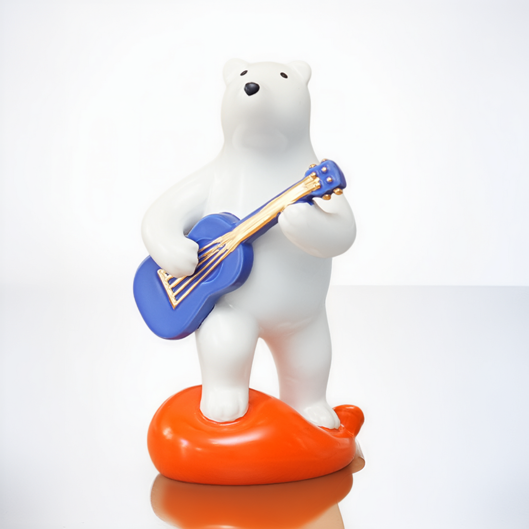 Ours Musicien À La Guitare