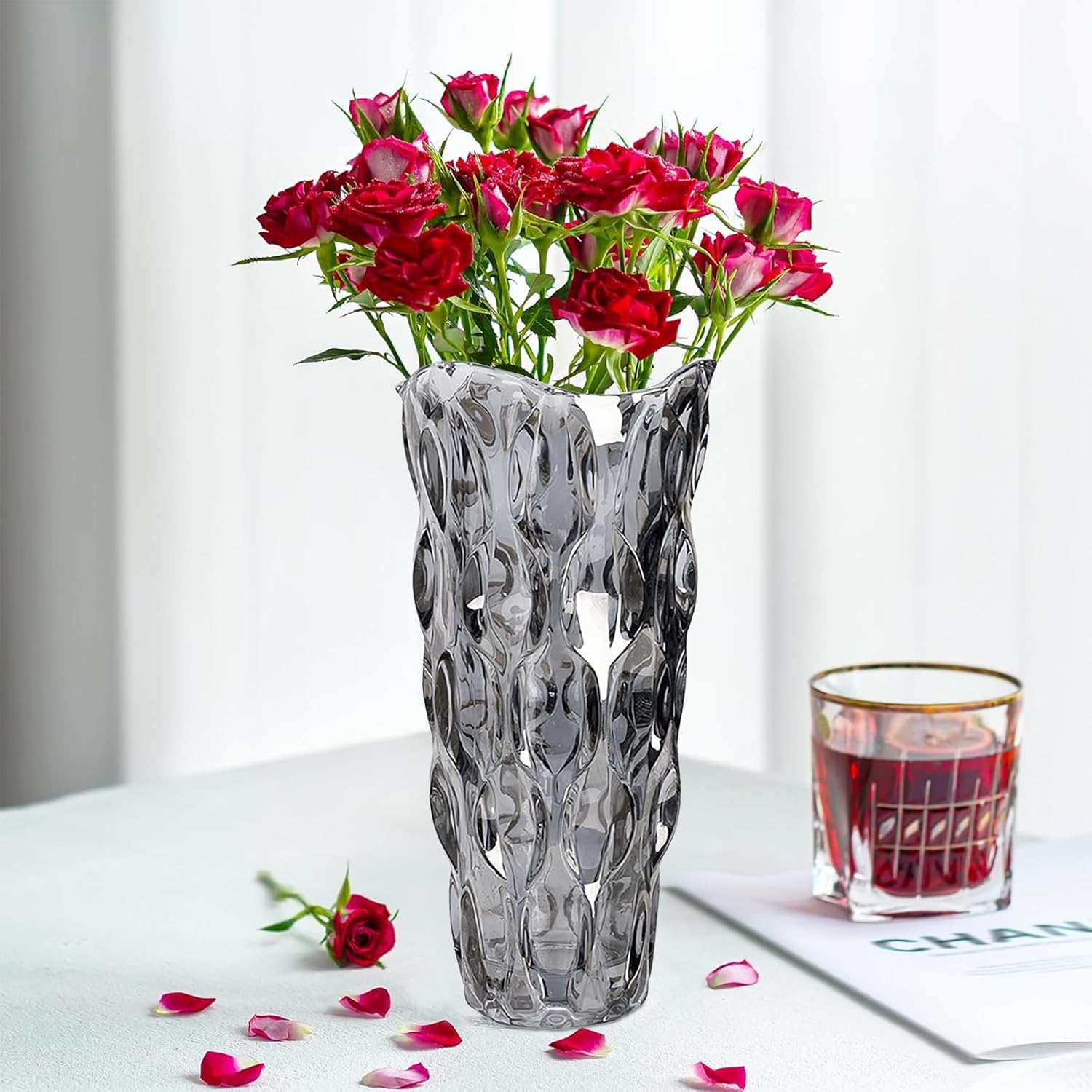Vase Drops Gris