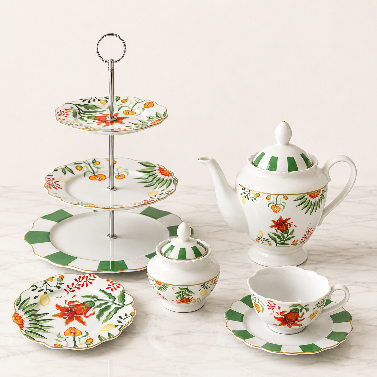 Service 23 Pièces – Fleur Lotus