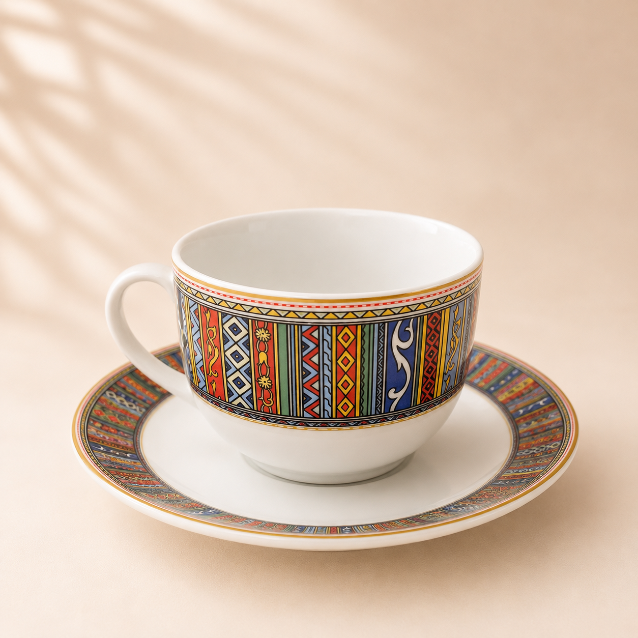 6 Tasses Et 6 Sous-Tasses À Café au Lait – Collection Tribal