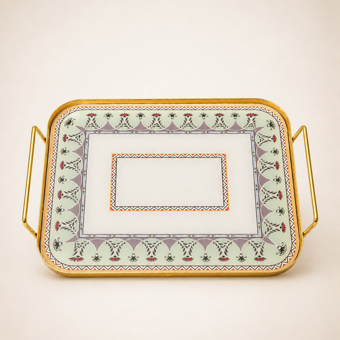 Plateau Rectangle - Floral andalous