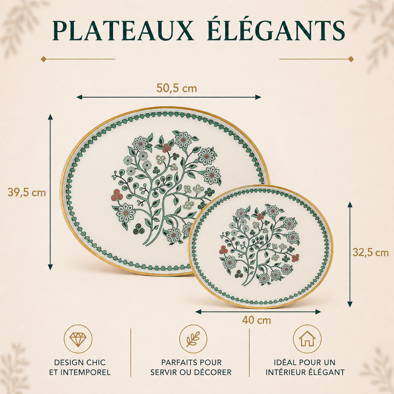 Plateau ovale - Printemps
