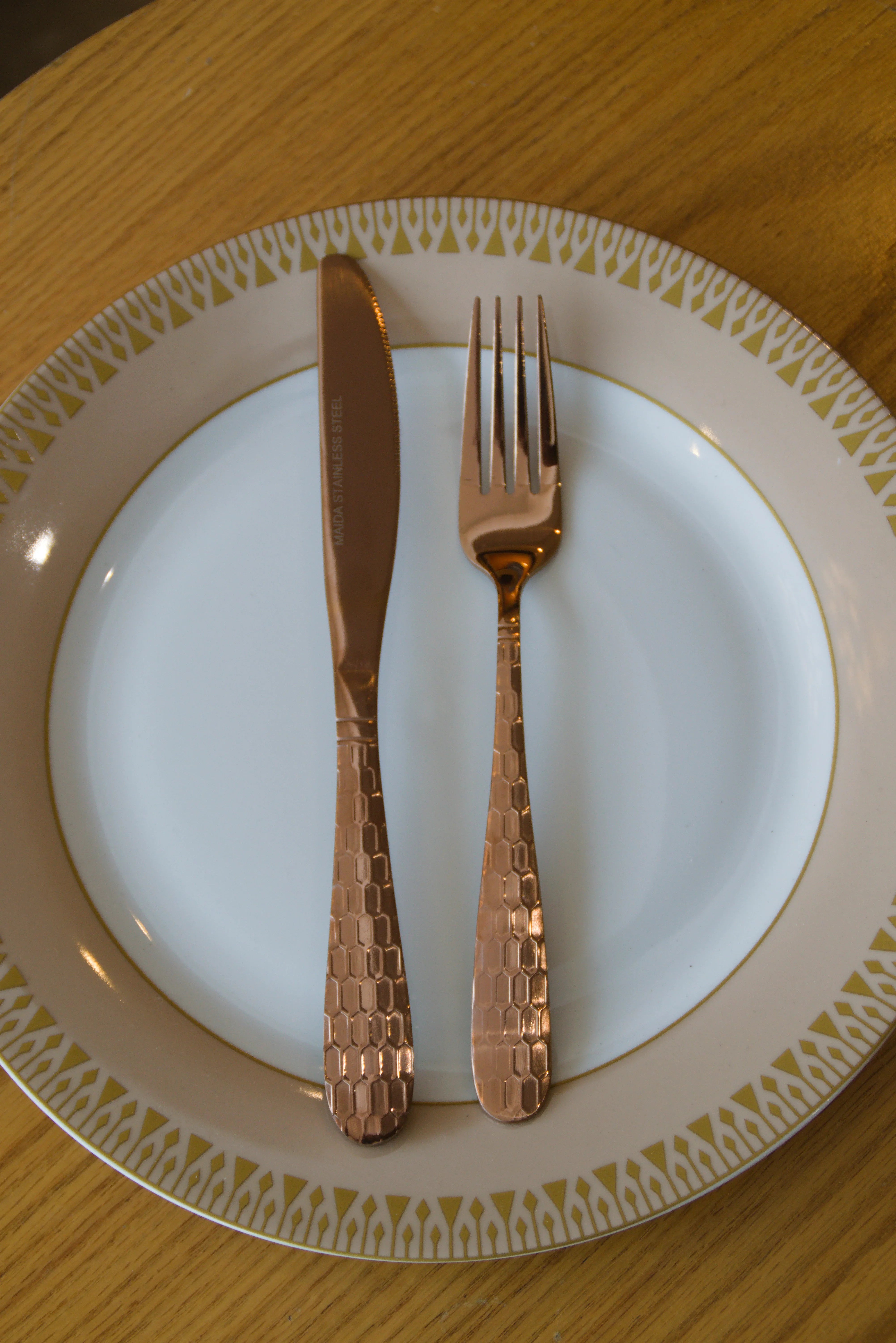 Ménagère 24 Pièces Pour 6 Personnes Hony Rose Gold