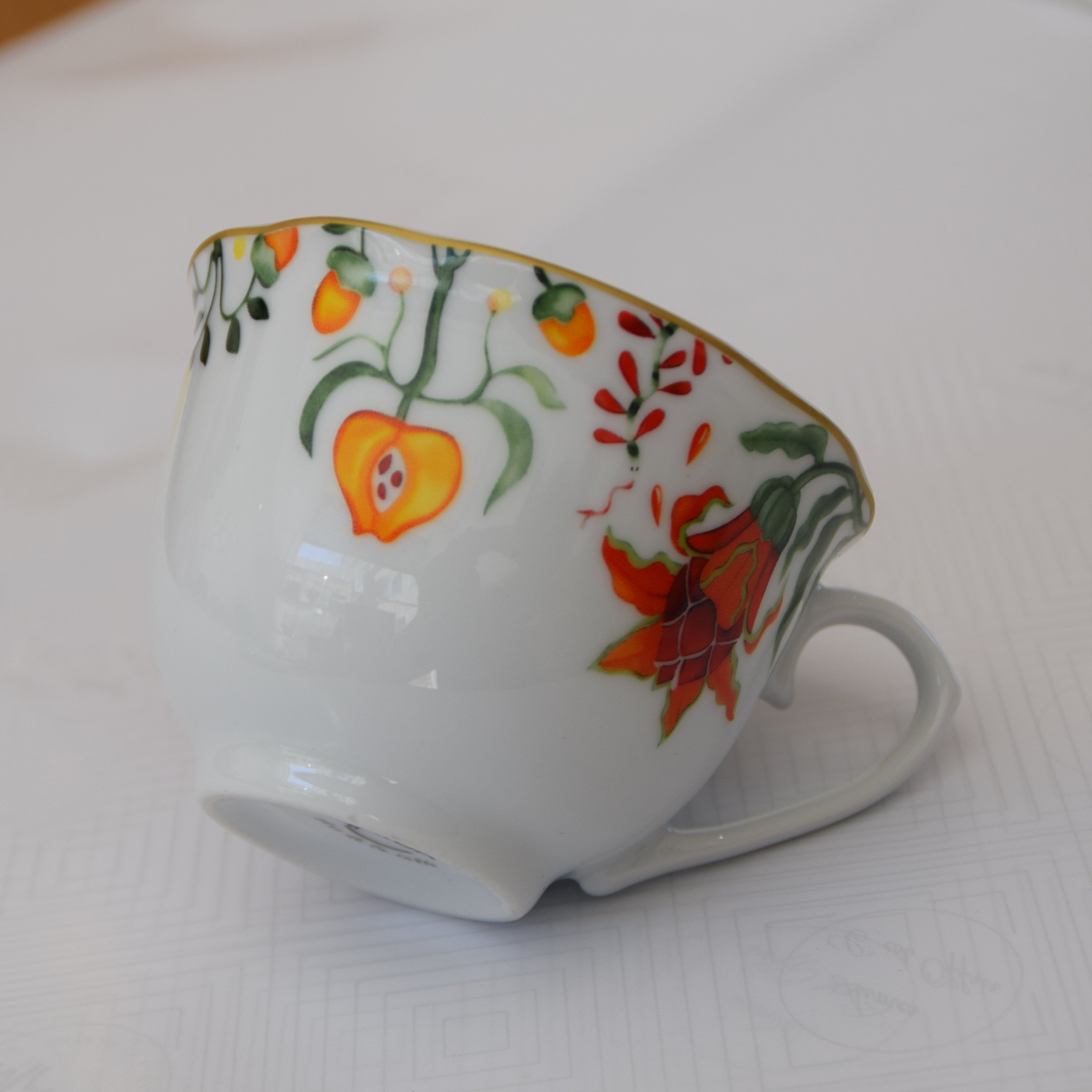 Ensemble De 6 Tasses Et 6 Sous-Tasses À Café Au Lait – Fleur Lotus