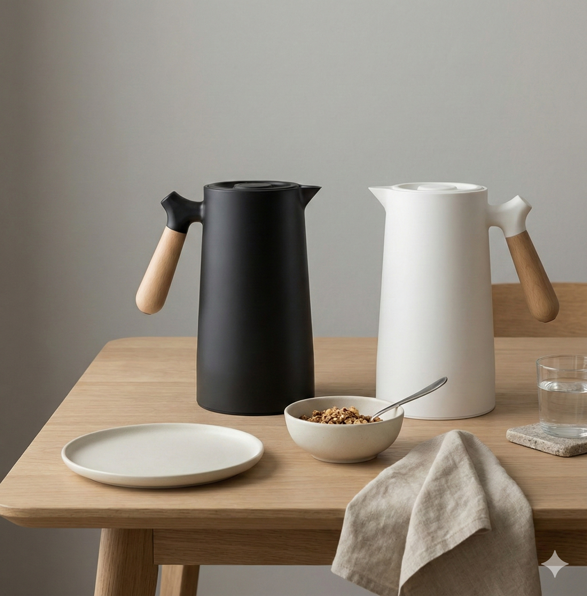Duo Thermos White Black