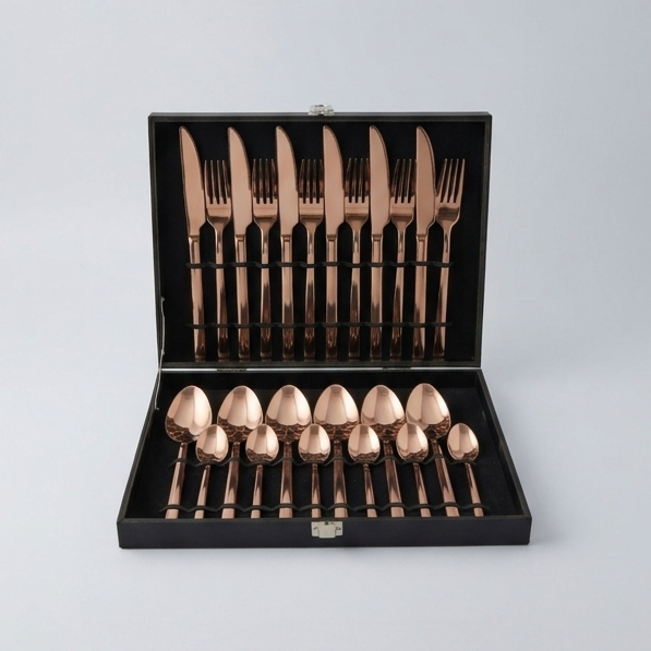 Ménagère 24 Pièces Tintin ROSE GOLD Pour 6 Personnes