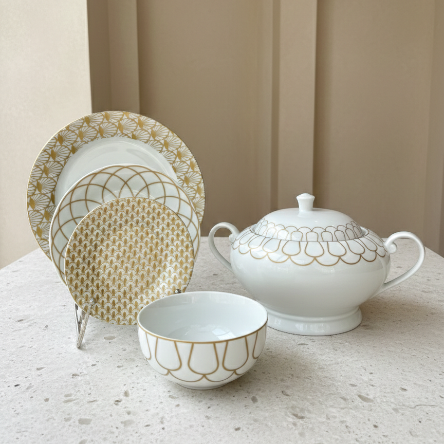 Service De Table 49 Pcs - GOLDEN DECO