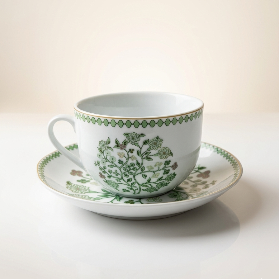 6 Tasses Et 6 Sous-Tasses À Café Au Lait – Collection Printemps