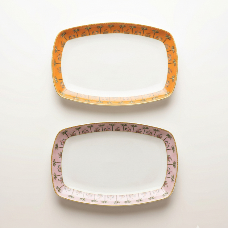 Ensemble 2 Plats Rectangulaires – Collection Palmier Sauvage