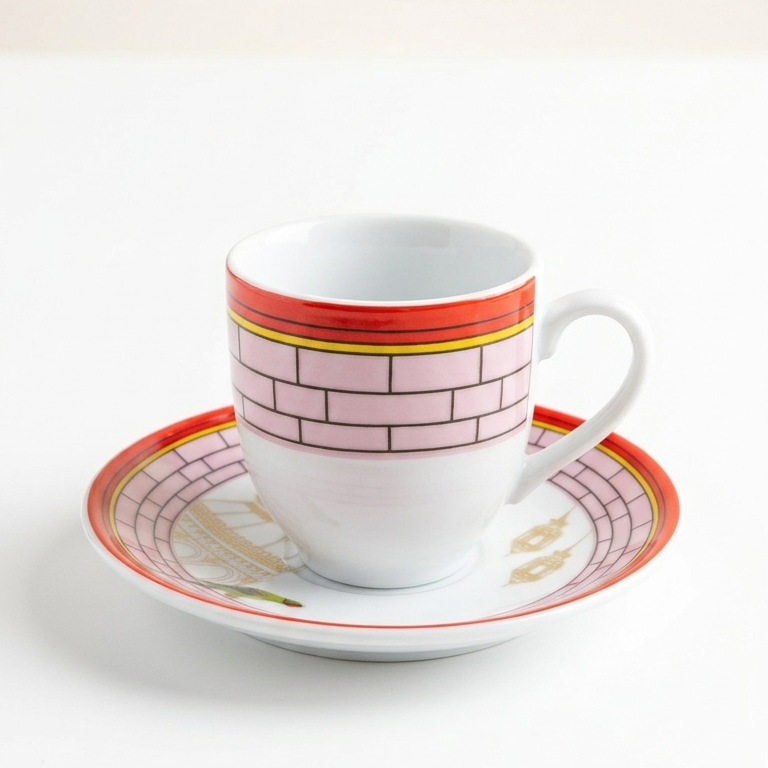 6 Tasses Et 6 Sous-Tasses À Café noir – Collection Medina