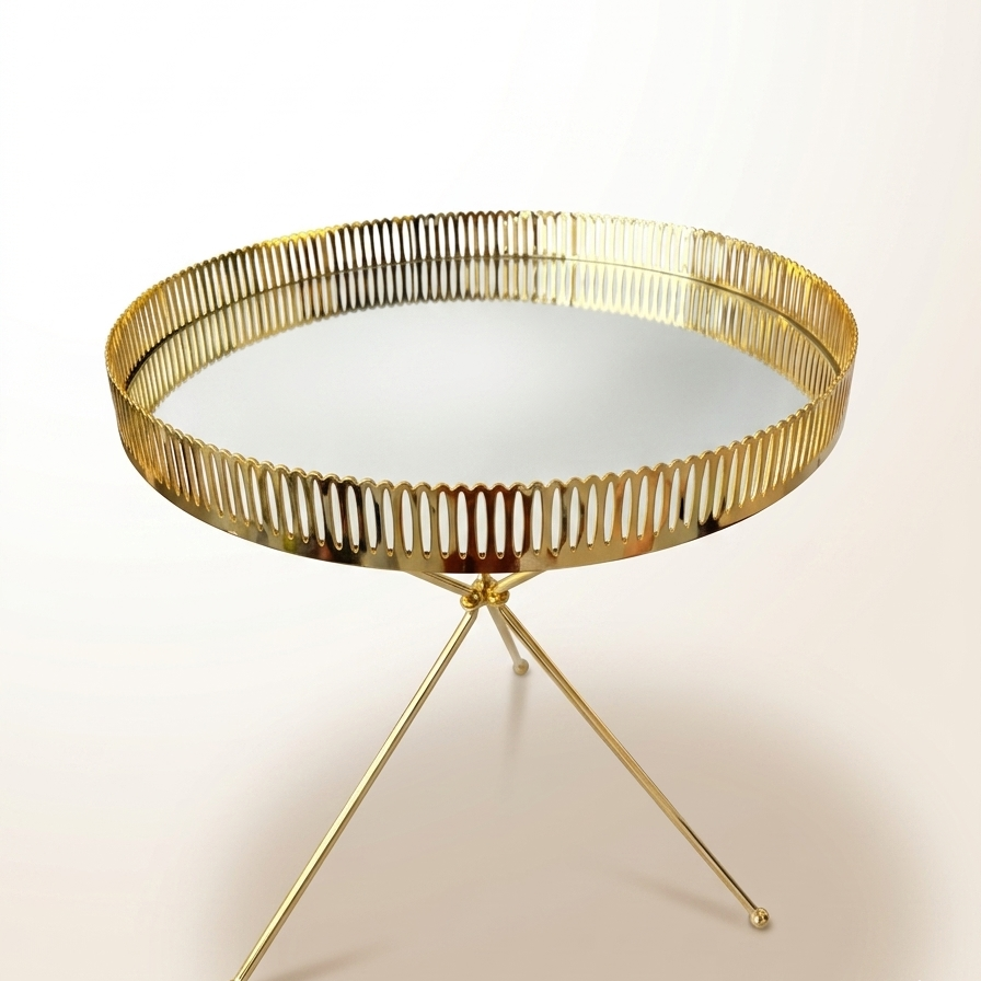 Table ROND doré