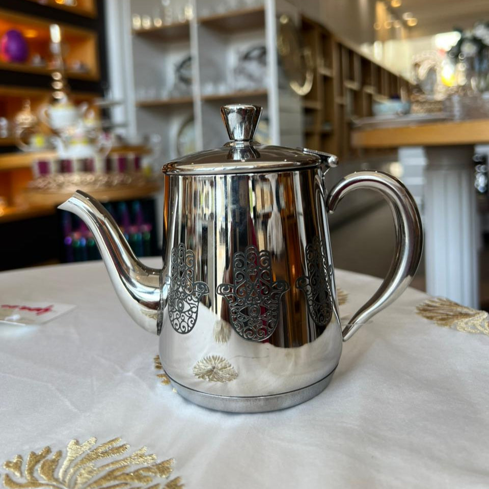 Teapot Inox Triple Khmissa Silver