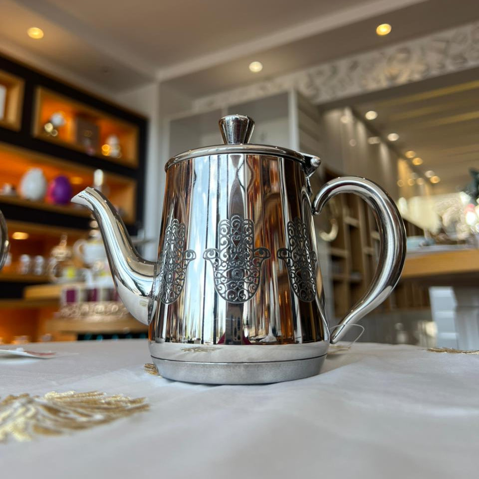 Teapot Inox Triple Khmissa Silver
