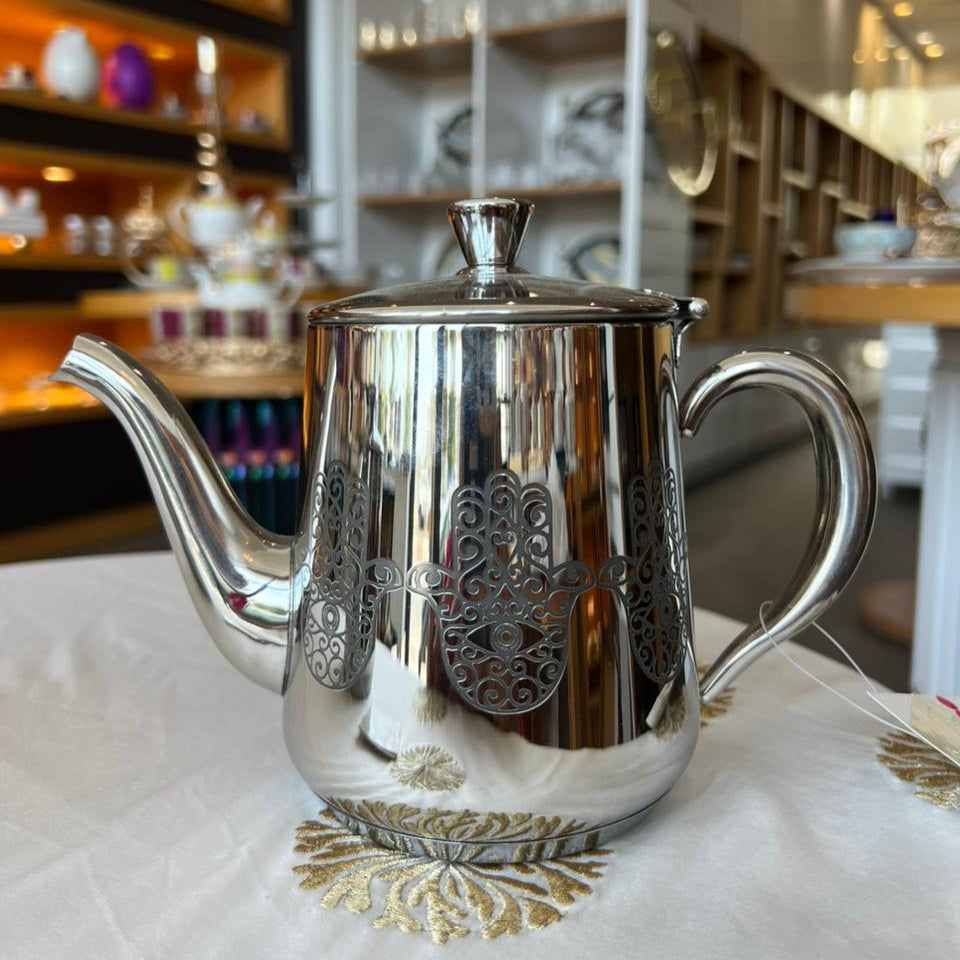 Teapot Inox Triple Khmissa Silver
