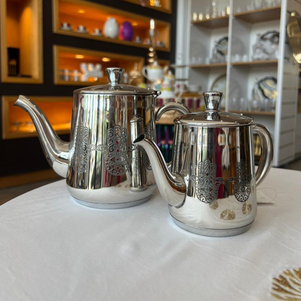 Teapot Inox Triple Khmissa Silver