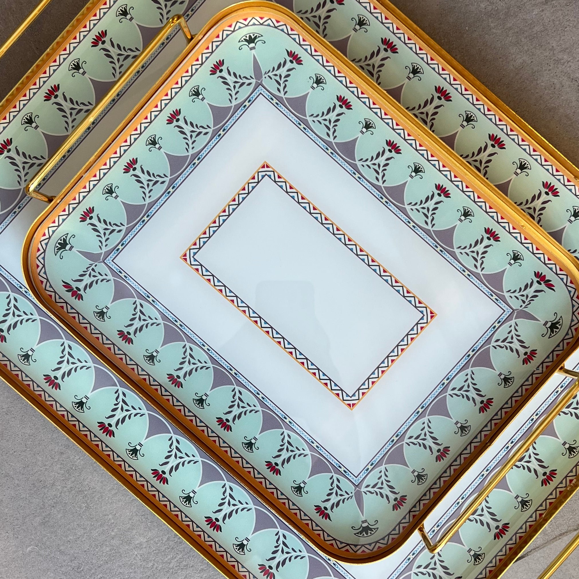 Plateau Rectangle - Floral andalous