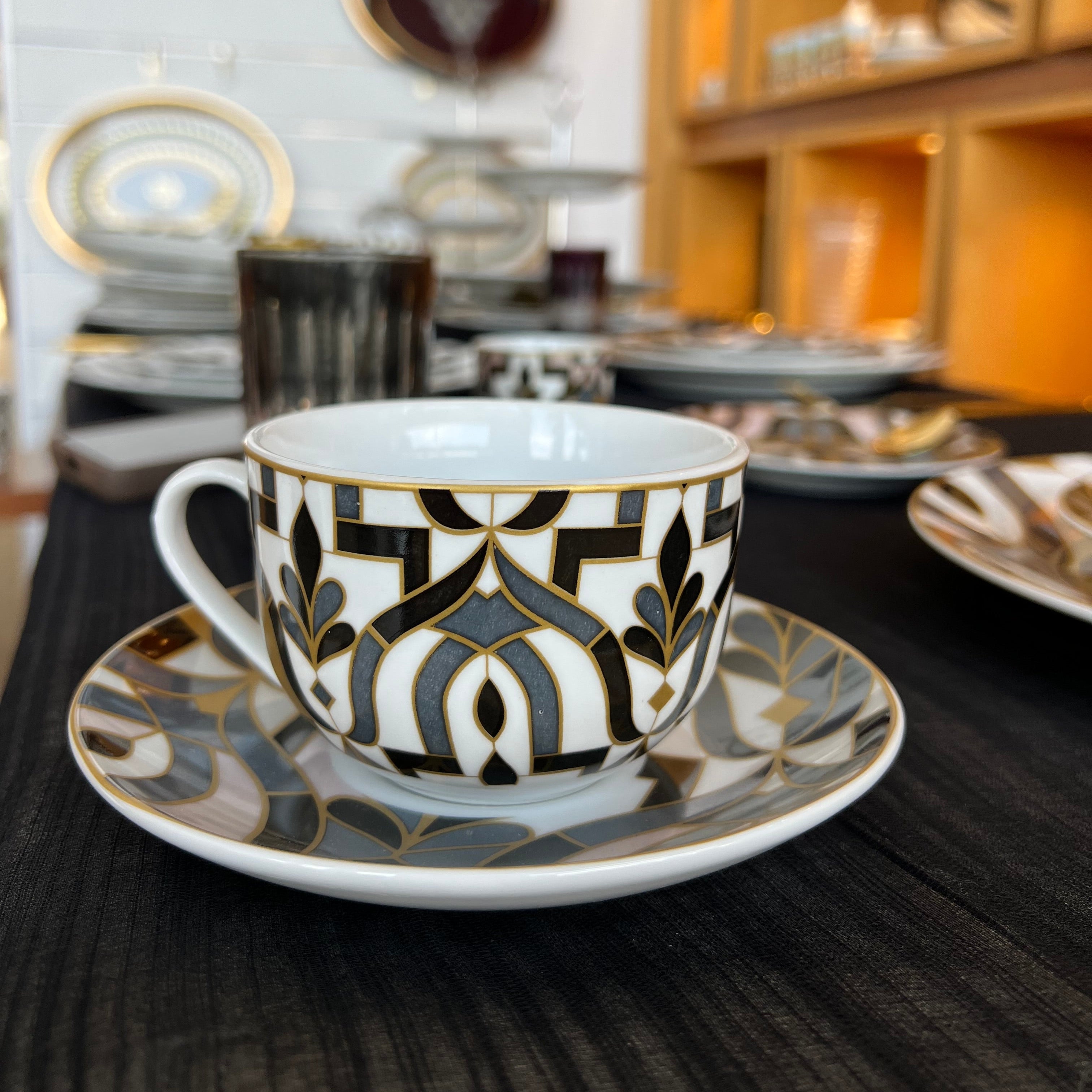 Ensemble De 6 Tasses Et 6 Sous-Tasses À Café Au Lait – Arabesque