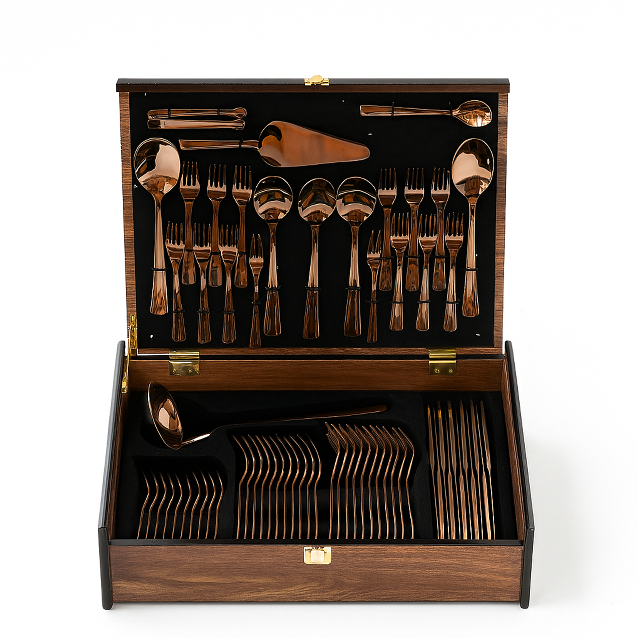 Ménagère 72 Pièces En Inox Bronze
