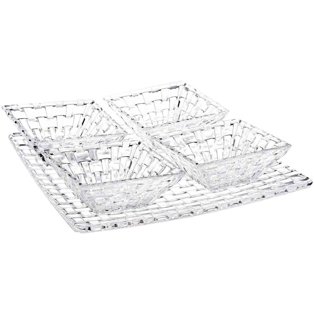Plat + 4 Bols En Cristal