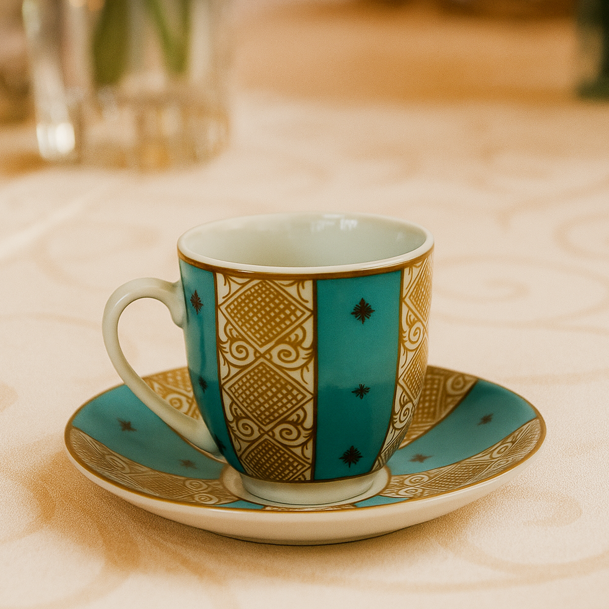6 Tasses Et 6 Sous-Tasses À Café Noir - BAVARIA