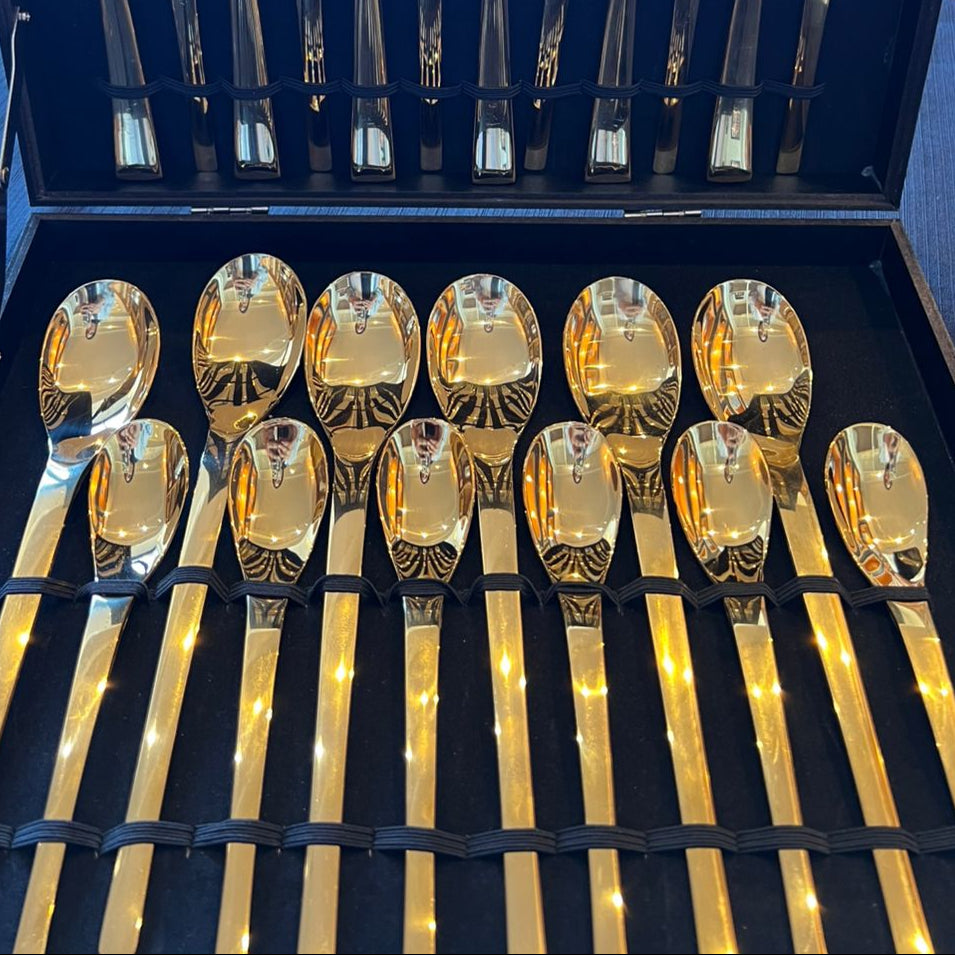 Ménagère 24 Pièces – Amsterdam Gold (Pour 6 Personnes)
