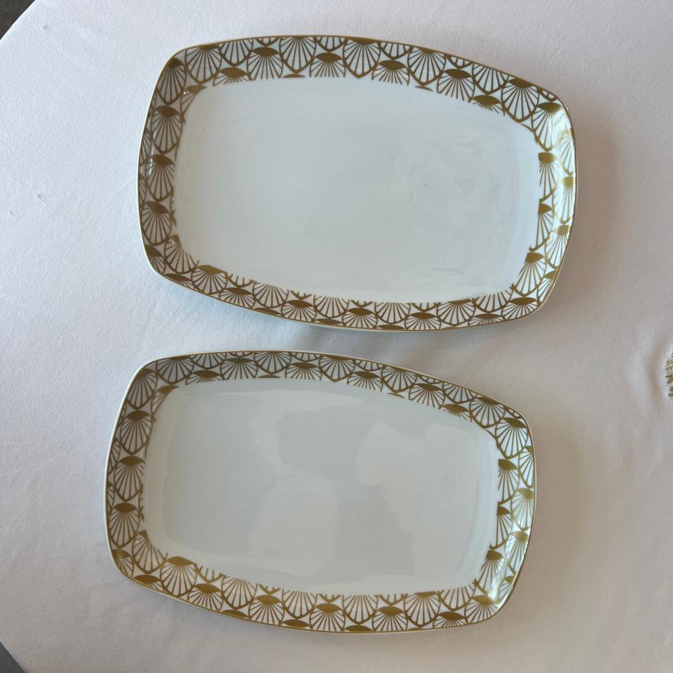 Ensemble De 2 Plats Ovales – Golden Deco