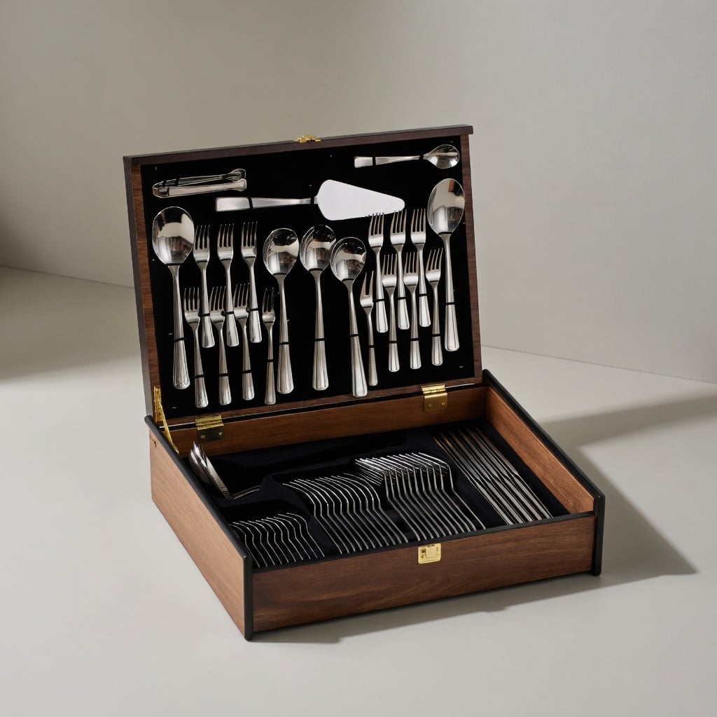 Ménagère 72 Pièces En Inox Argentée