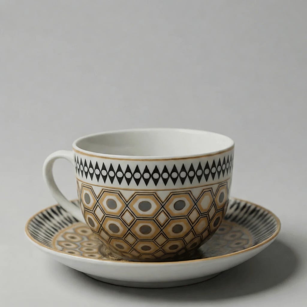 6 Tasses Et 6 Sous-Tasses À Café Au Lait