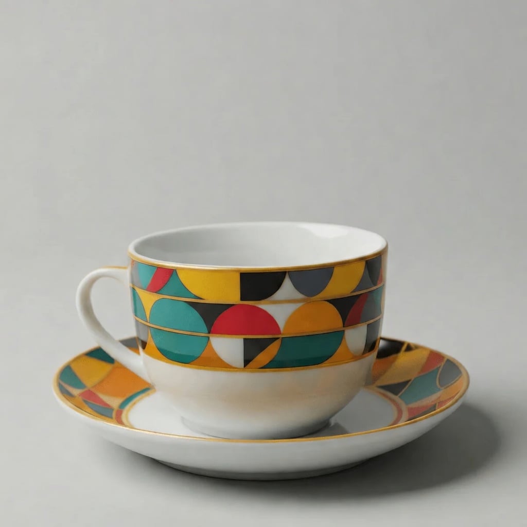 6 Tasses Et 6 Sous-Tasses À Café Au Lait