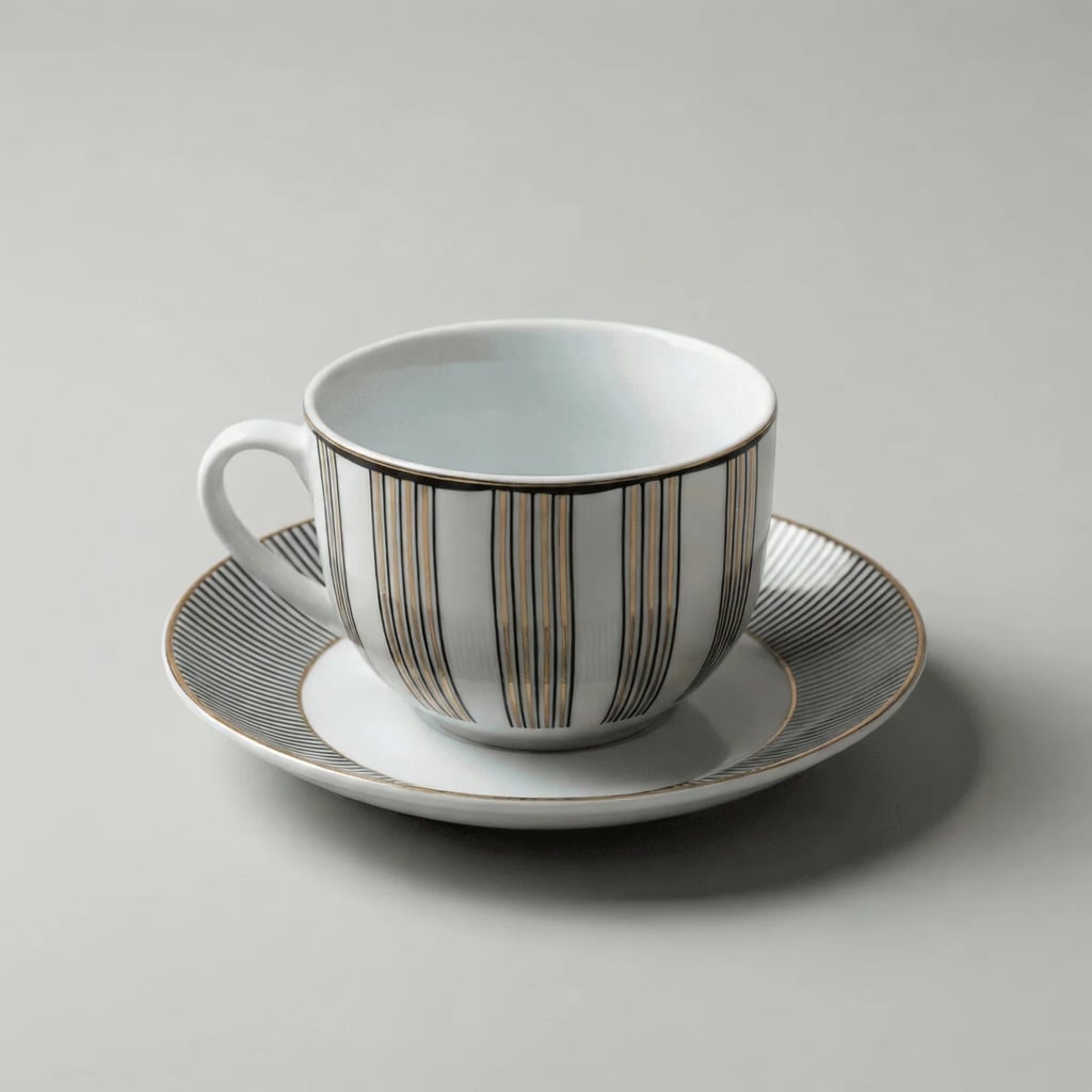 6 Tasses Et 6 Sous-Tasses À Café Au Lait