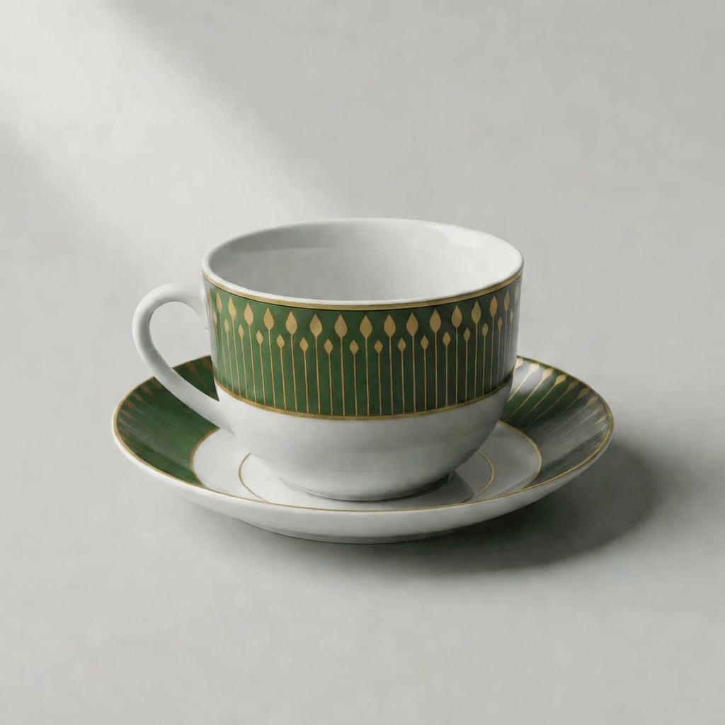 6 Tasses Et 6 Sous-Tasses À Café Au Lait