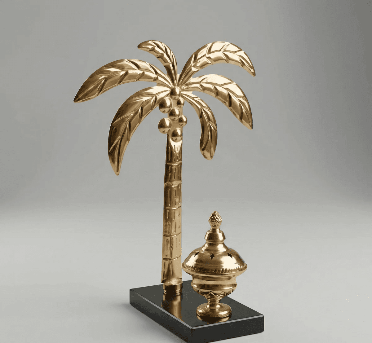 Encensoir Palmier Doré