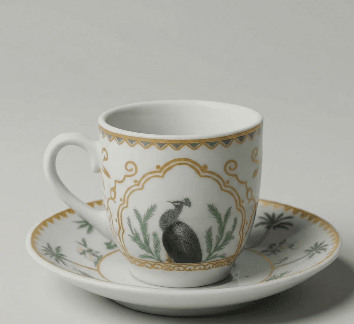 6 Tasses Et 6 Sous-Tasses À Café Noir