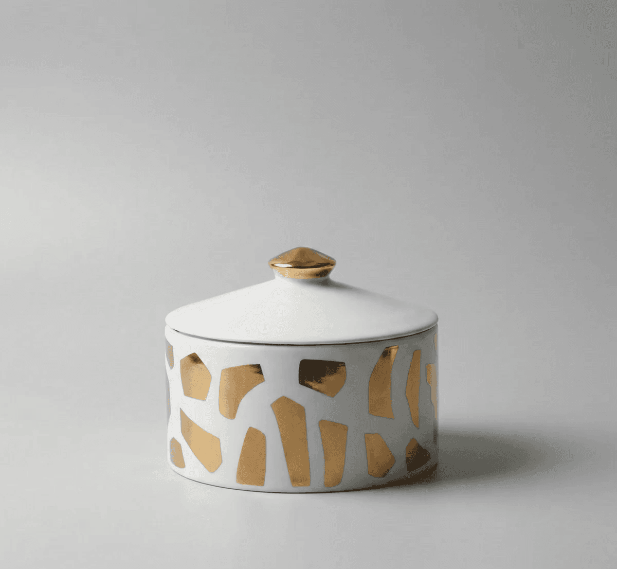 Boîte Design Blanc Et Or