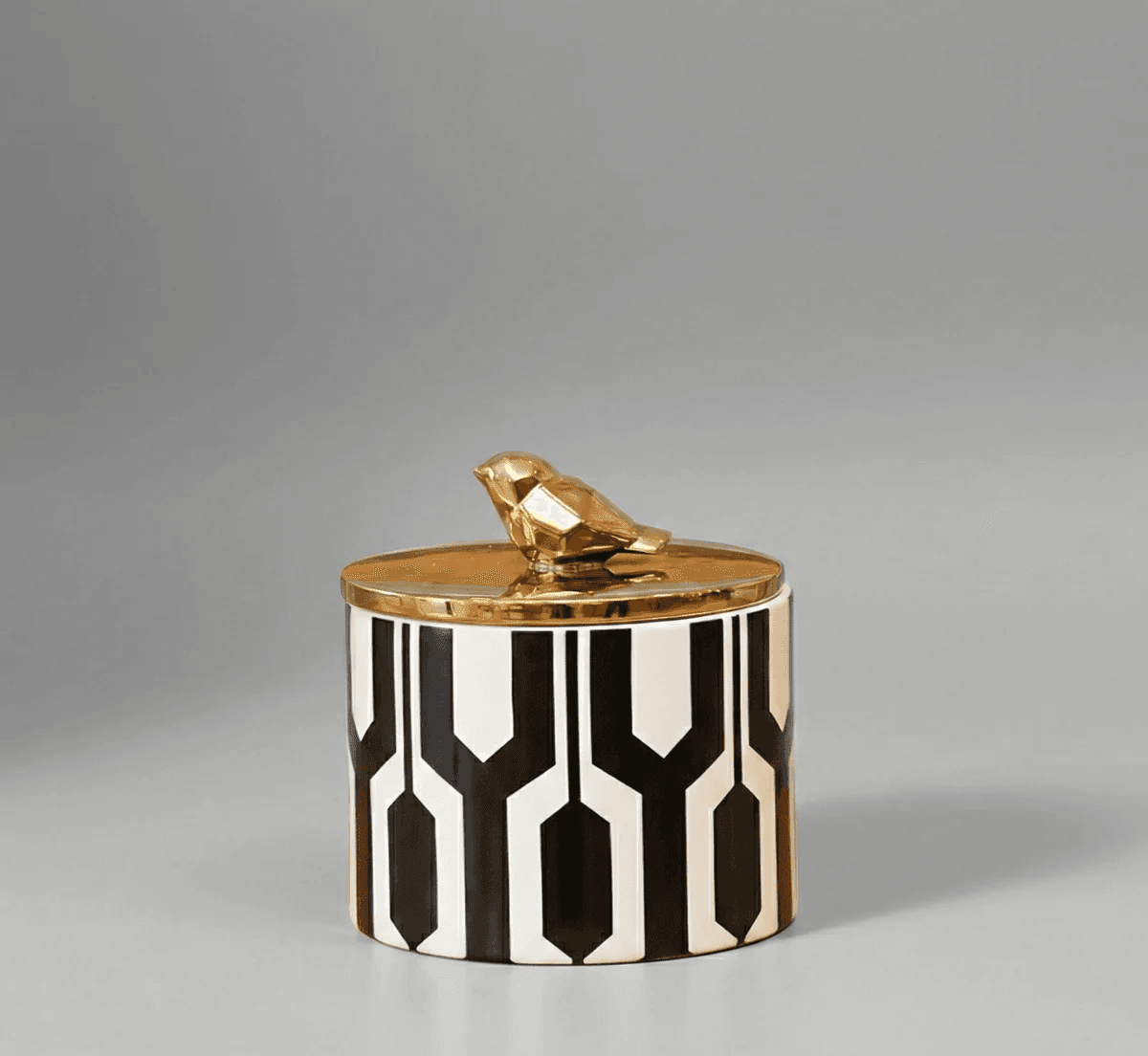 Boîte Design Géométrique Noir Et Blanc