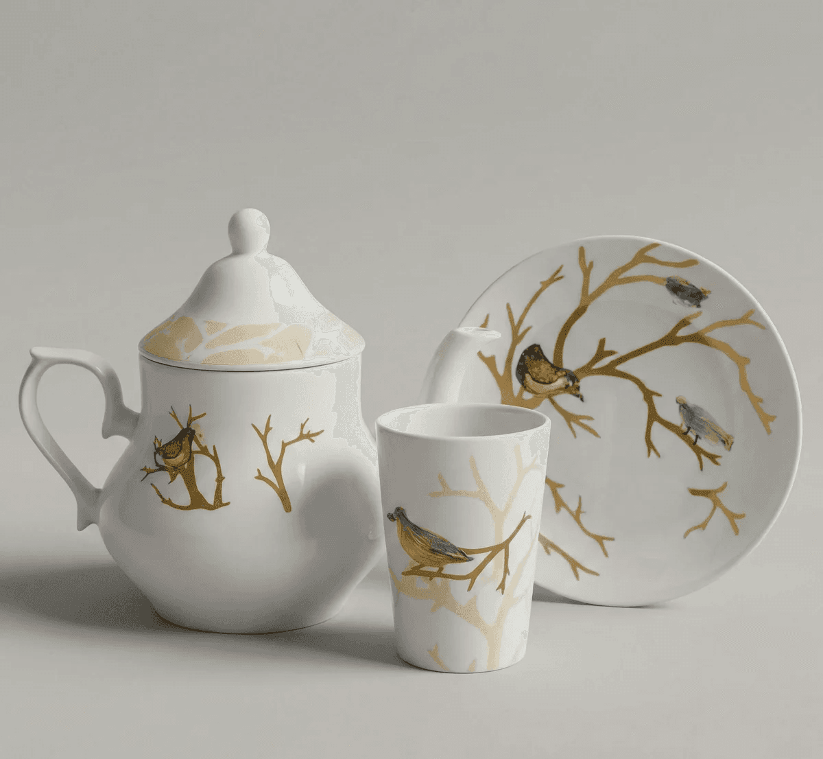 Ensemble Petit Déjeuner De 13 Pièces Oiseau